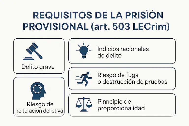 Requisits legals de la presó provisional segons la LECrim