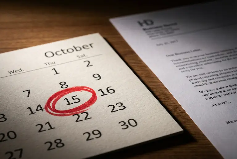 Calendari marcant el termini de 20 dies hàbils per impugnar una modificació substancial
