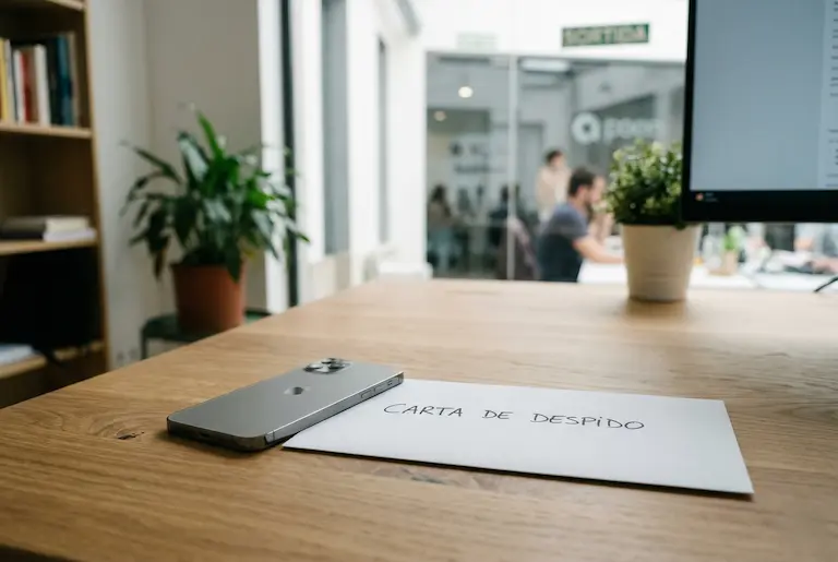 Carta de despido frente a mensaje de WhatsApp en un despido laboral