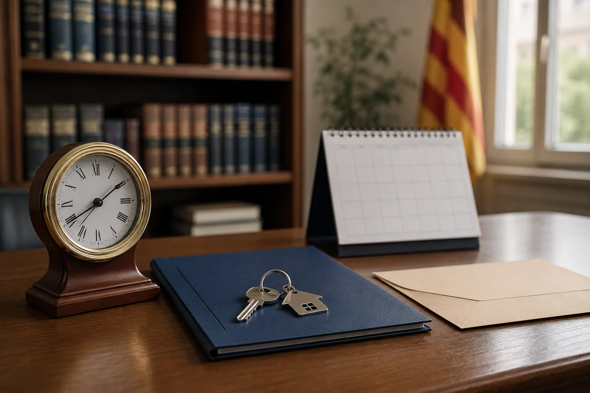 Plazo de una herencia en Cataluña con reloj, llaves y documentación sucesoria